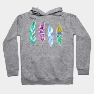 Watercolor Feathers Hoodie